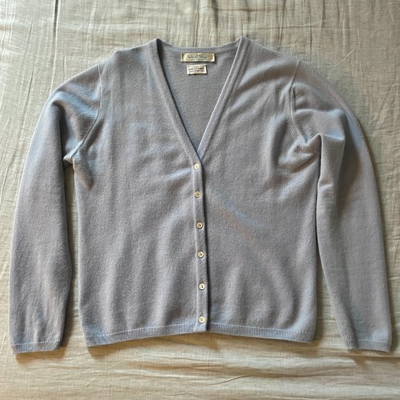 Isle of Skye Scotland Cashmere Cardigan in Light Blue, Size EU 38/US 8 - Picture 2 of 7